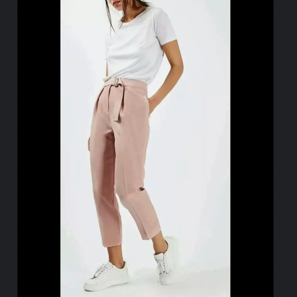 NWOT ZARA HIGH WAIST TROUSERS CULOTTES WITH BELT - Picture 9 of 16